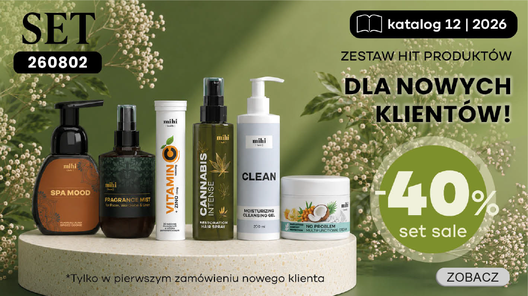 Unikalny zestaw HIT produktów mihi dla Nowych Klientów w okresie! Aby maksymalnie ułatwić pierwszy krok, z przyjemnością przedstawiamy specjalną ofertę dla Nowych Klientów!